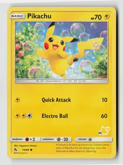 Pokemon - Pikachu - 19/68 (#55 Pikachu Stamped) - 019/068 - Promo - NM - Image 1