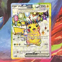 Pokemon Pikachu ex 219/191 Ultra Rare Full Art Holo Sv08: Surging Sparks TCG - Image 1