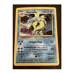 Pokemon Gyarados 006/102 Base Set Holo Rare English 1999 HP100 Stage 1 - Image 1