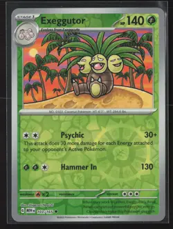 Exeggutor Uncommon SV: Scarlet & Violet 151 103/165 NM Pokemon Reverse Holo - Image 1