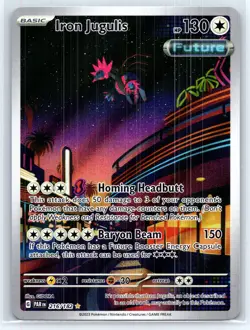 Pokemon Paradox Rift Iron Jugulis Illustration Rare 216/182 - Image 1