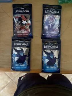 Disney Lorcana TCG The First Chapter Booster Packs Lot of 4 English 2024 - Image 1
