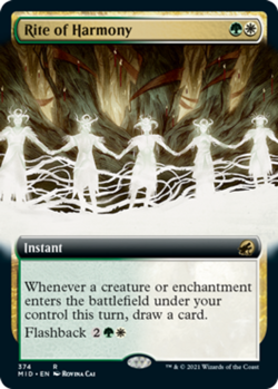 1 x Rite of Harmony - Foil - Extended Art - Innistrad: Midnight Hunt - NM-Mint - - Image 1
