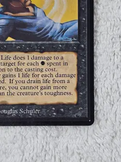 Magic The Gathering Beta Drain Life 1993 Black Sorcery NM Old School - Image 4