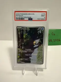 Pokemon TCG Psyduck 175/165 151 Illustration Rare PSA 9 Mint Scarlet & Violet - Image 1