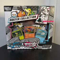 Pokemon TCG Black Bolt & White Flare Unova Poster Collection Box New Sealed - Image 1