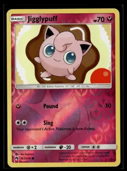 Pokemon TCG SM - Lost Thunder #133/214 Jigglypuff REVERSE HOLO - Image 1