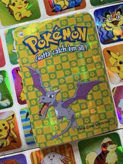 Pokemon 151 Vintage Pocket Monsters Vending HOLO Prism Sticker 2000 Nintendo - Image 4