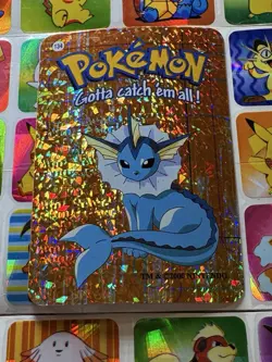 Pokemon Vaporeon Vintage Pocket Monsters Vending HOLO Prism Sticker 00 Nintendo - Image 4