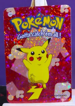 POKEMON POCKET MONSTERS VENDING PRISM STICKER 25 PIKACHU B 2000 NINTENDO - Image 1