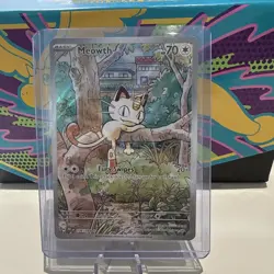 Meowth 106/094 Illustration Rare Phantasmal Flames Pokemon Card TCG NM/Mint - Image 1