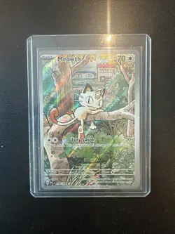 Meowth 106/094 Illustration Rare Phantasmal Flames Pokemon Card TCG NM/Mint - Image 1