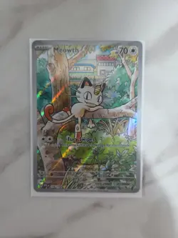 Pokemon TCG Meowth Illustration Rare Full Art Phantasmal Flames 106/094 - Image 1