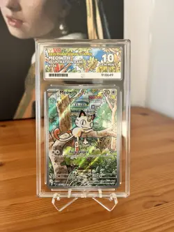 Pokemon TCG Phantasmal Flames Meowth Illustration Rare 106/094 Ace 10 Gem Mint - Image 1