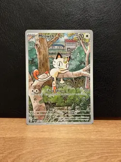 Pokemon TCG Meowth Illustration Rare Card Phantasmal Flames 106/094 - Image 1