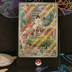 Pokemon TCG Meowth Phantasmal Flames Fulll Art Illustration Rare 106/094 - Image 1
