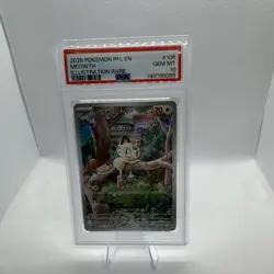 Pokemon TCG Meowth Phantasmal Flames Card 106/094 PSA 10 Illustration Rare - Image 1