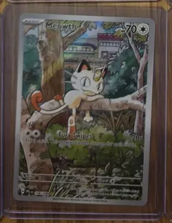 Pokemon TCG Meowth 106/094 Illustration Rare Near Mint Phantasmal Flames - Image 1