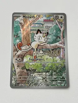 Pokemon TCG Meowth 106/094 Illustration Rare Phantasmal Flames Pack Fresh Mint - Image 2