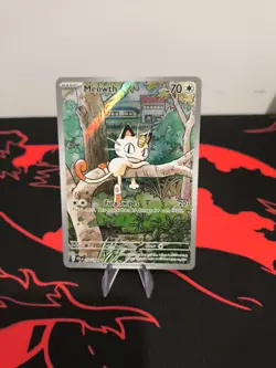 Pokemon TCG Meowth 106/094 Phantasmal Flames Illustration Rare - Image 1