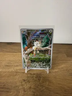 Pokemon TCG Meowth 106/094 Phantasmal Flames Illustration Rare - Image 1