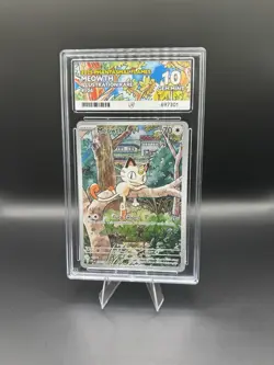 Pokemon TCG Meowth 106/094 Illustration Rare Phantasmal Flames ACE 10 Gem Mint - Image 1