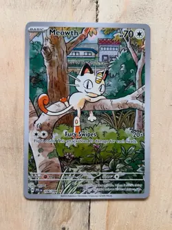 Pokemon TCG Meowth 106/094 - Phantasmal Flames - Illustration Rare - Image 1