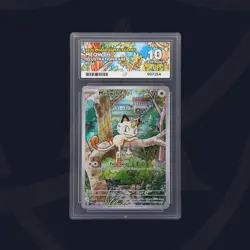 Pokemon TCG Meowth 106/094 Illustration Rare Phantasmal Flames ACE 10 Gem Mint - Image 1