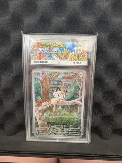 Pokemon TCG Meowth 106/094 Illustration Rare Phantasmal Flames ACE 10 Gem Mint - Image 1