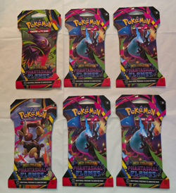 Pokemon TCG Phantasmal Flames Mega Evolution x6 Sleeved Booster Pack Lot (4/5) - Image 1