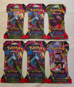 Pokemon TCG Phantasmal Flames Mega Evolution x6 Sleeved Booster Pack Lot (1/5) - Image 1