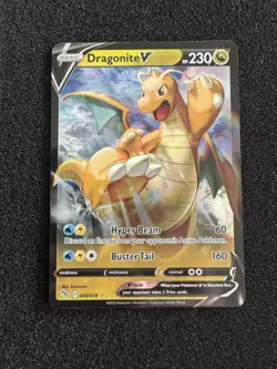 Pokemon Go Dragonite V Ultra Rare Card 49/78 - Image 1