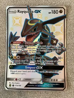 Jumbo Oversized Card Shiny Rayquaza GX Hidden Fates 177a/168 Promo 2019 - Image 1