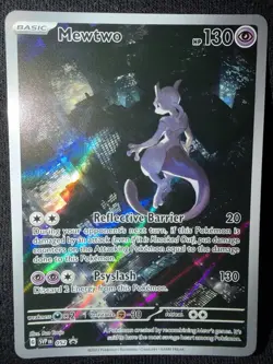 Pokemon Mewtwo SVP Black Star Promo 052 Holo Card 130 HP Psychic - Image 1