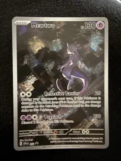 Pokemon Mewtwo SVP Black Star Promo 052 Holo Card 130 HP Psychic - Image 2