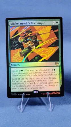 Michelangelo's Technique #122 Foil R - Teenage Mutant Ninja Turtles TMNT MTG - Image 1