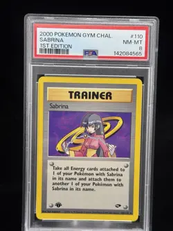 Sabrina #110 Non-Holo 1st Edition Gym Challenge 2000 Pokemon PSA 8 👻 - Image 1