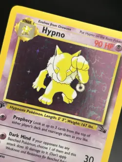HYPNO Pokemon Card - WOTC - 1st Edition - Fossil - 8/62 - HOLO - NM (B) - Image 5