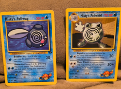(NM) Misty's Poliwag 89/132 & Poliwhirl 53/132 Gym Heroes Pokemon Cards (BOTH) - Image 1