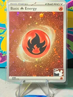 POKEMON TCG - FIRE ENERGY 010 - COSMO RARE - PLAY! STAMPED PRIZE PACK SERIES 7 - Image 1