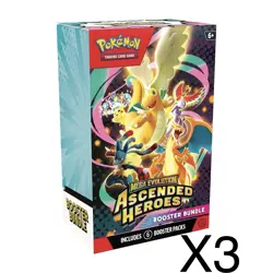 Pokemon Ascended Hero’s Booster Bundle X3 - Image 1