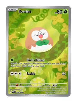 Pokemon Rowlet 90/88 Illustration Rare Perfect Order - NM 090/088 - Image 1
