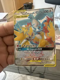 Pokemon TCG Moltres Zapdos Articuno GX 66/68 Full Art Hidden Fates NM/M Holo - Image 1