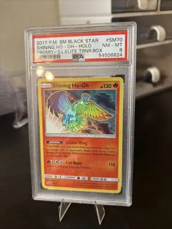 2017 POKEMON SM BLACK STAR PROMO #SM70 SHINING HO-OH-HOLO PSA 8 - Image 3