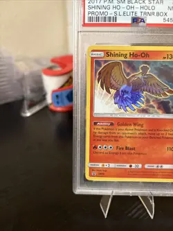 2017 POKEMON SM BLACK STAR PROMO #SM70 SHINING HO-OH-HOLO PSA 8 - Image 4