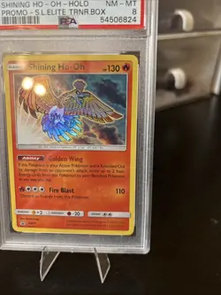 2017 POKEMON SM BLACK STAR PROMO #SM70 SHINING HO-OH-HOLO PSA 8 - Image 5