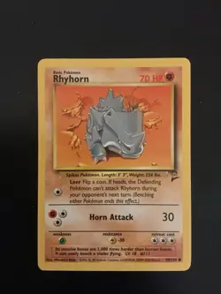 Pokemon Rhyhorn Base Set 2 Vintage Card #90/130 Wotc 2000 LP - Image 1