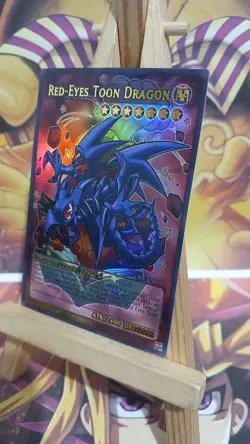 Cartes Toon Red-Eyes Toon Dragon ACG Waifu Card Holo Anime Yug V3 - Image 4