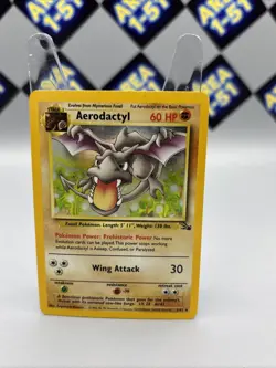 Fossil Aerodactyl Holo Rare Pokemon Card 1/62 WOTC TCG 1999 NM - Image 1