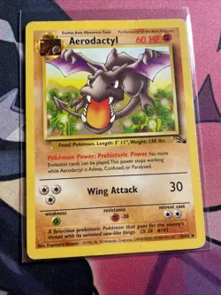 Pokemon TCG Aerodactyl Fossil Card 16/62 Regular Rare - Image 1